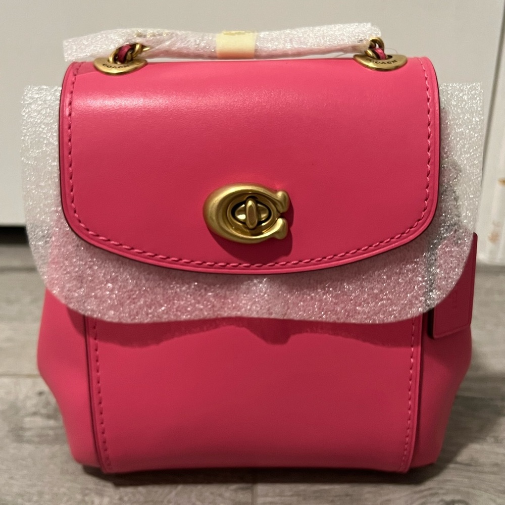 NWT Coach “Parker” Convertable Mini Backpack in Confetti Pink